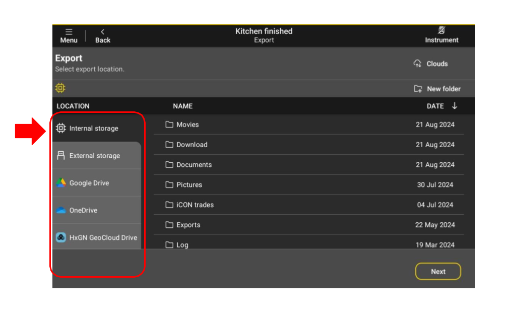 Sélectionner un emplacement